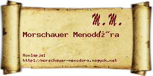 Morschauer Menodóra névjegykártya